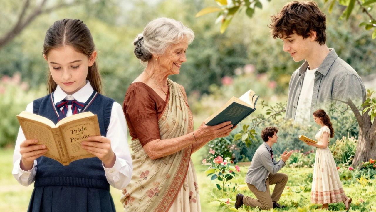 Generations of readers sharing Pride and Prejudice across time and culture.