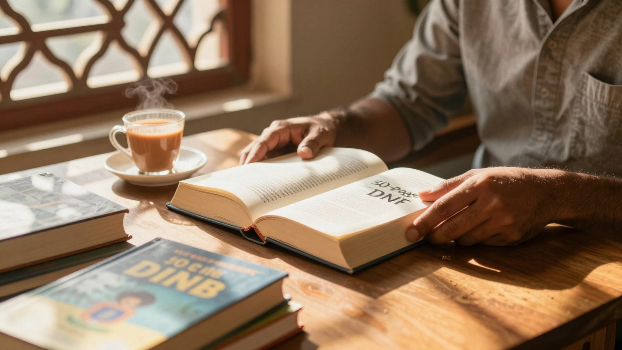 Reader closing a book with relief next to colorful new options